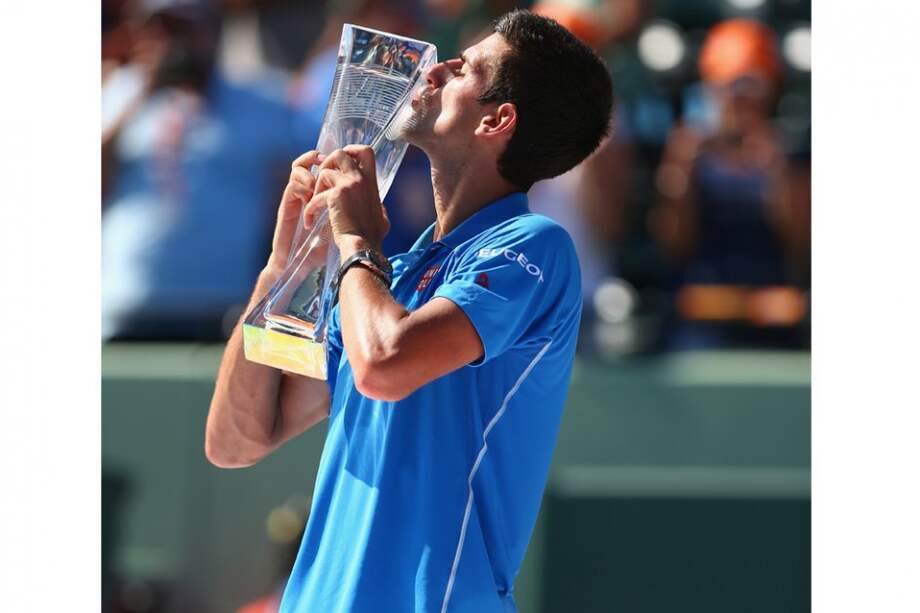 Novak Djokovic, campeón en Miami. Foto: AFP