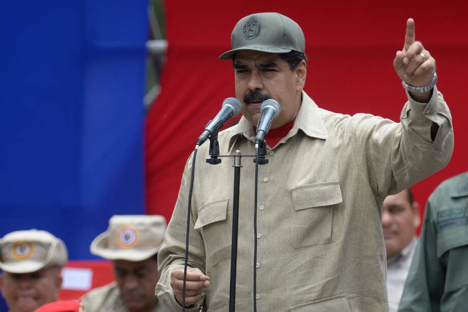 Durante la celebración del Día Nacional del Policía, el presidente venezolano cuestionó en repetidas ocasiones la procedencia de los males de su país. Según él, lo referente al crimen llega desde Colombia. / Archivo AFP.