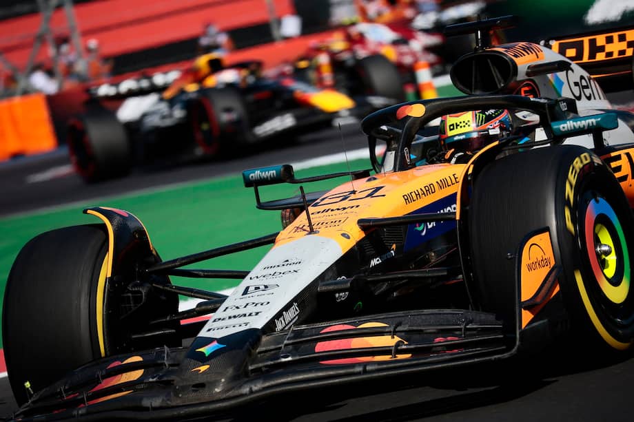 El australiano Oscar Piastri de McLaren, compite en el Gran Premio de México de la Fórmula Uno este domingo, en el Autódromo Hermanos Rodríguez en Ciudad de México (México).