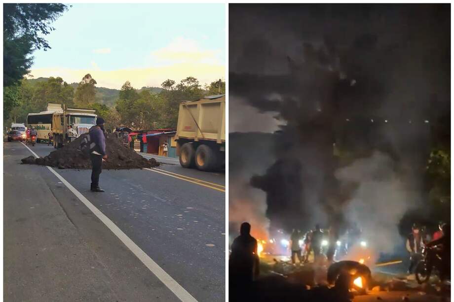 Los bloqueos se registran desde las 6:00 p.m. de este martes 20 de agosto.