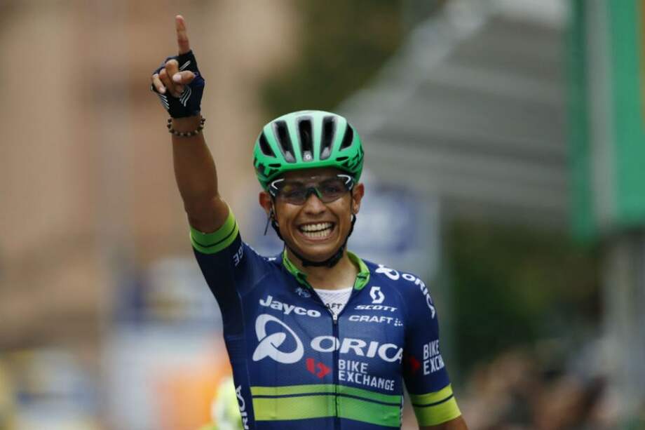 Esteban Chaves, pedalista del Orica Scott. Foto: AFP