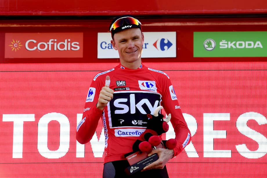 Chris Froome, líder de la Vuelta a España. / AFP
