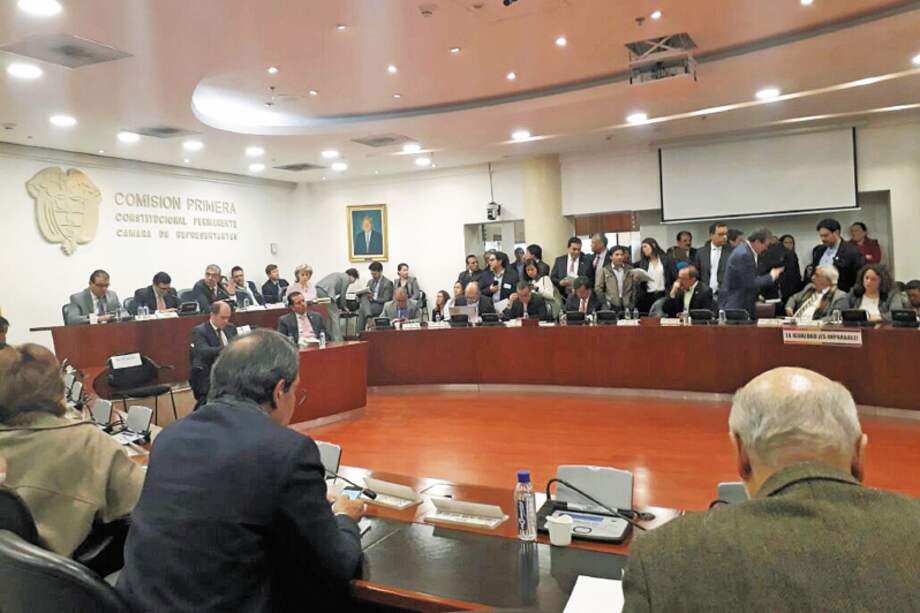 La audiencia pública de la reforma política se llevó a cabo en la Comisión Primera de la Cámara. / El Espectador