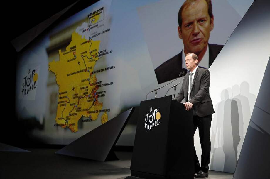 El director general del Tour de Francia, Christian Prudhomme, durante la presentación de la edición de 2017. / Efe