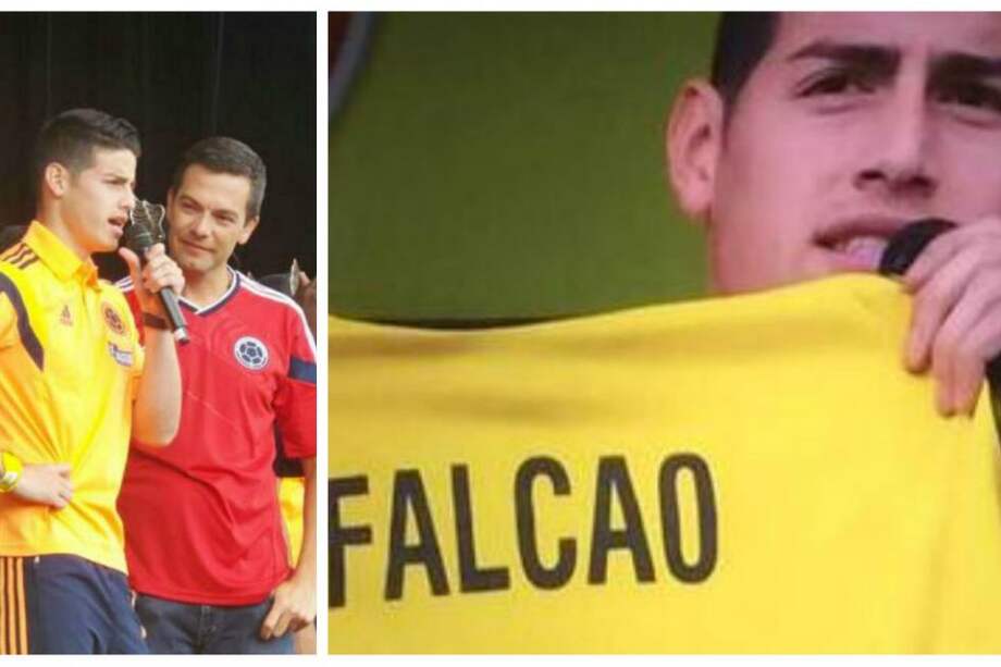 James Rodríguez recuerda a Falcao ante más de 100.000 aficionados en el Simón Bolívar