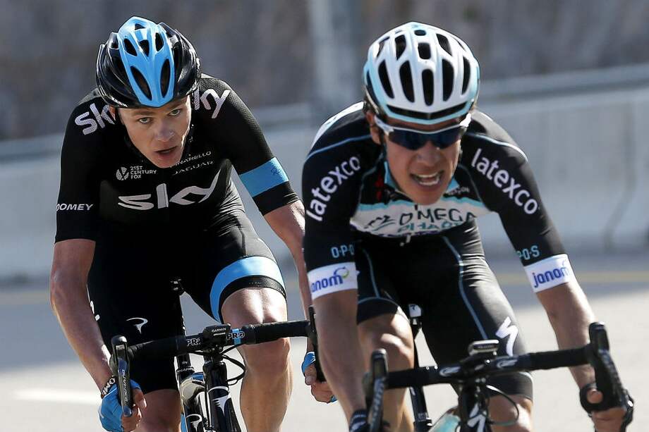 Chris Froome (izq.) y Rigoberto Urán. / EFE