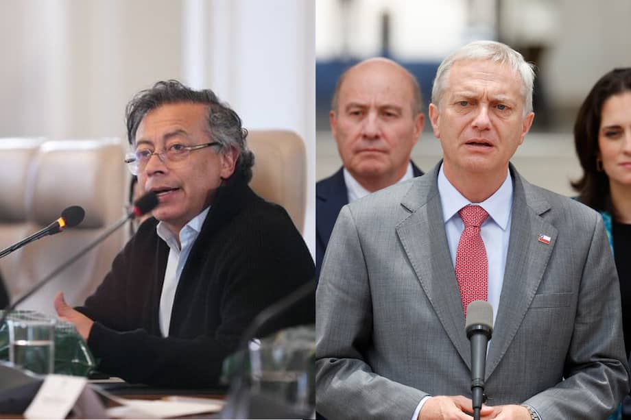 El presidente de Colombia, Gustavo Petro (izq) y el presidente electo de Chile, José Antonio Kast (der).