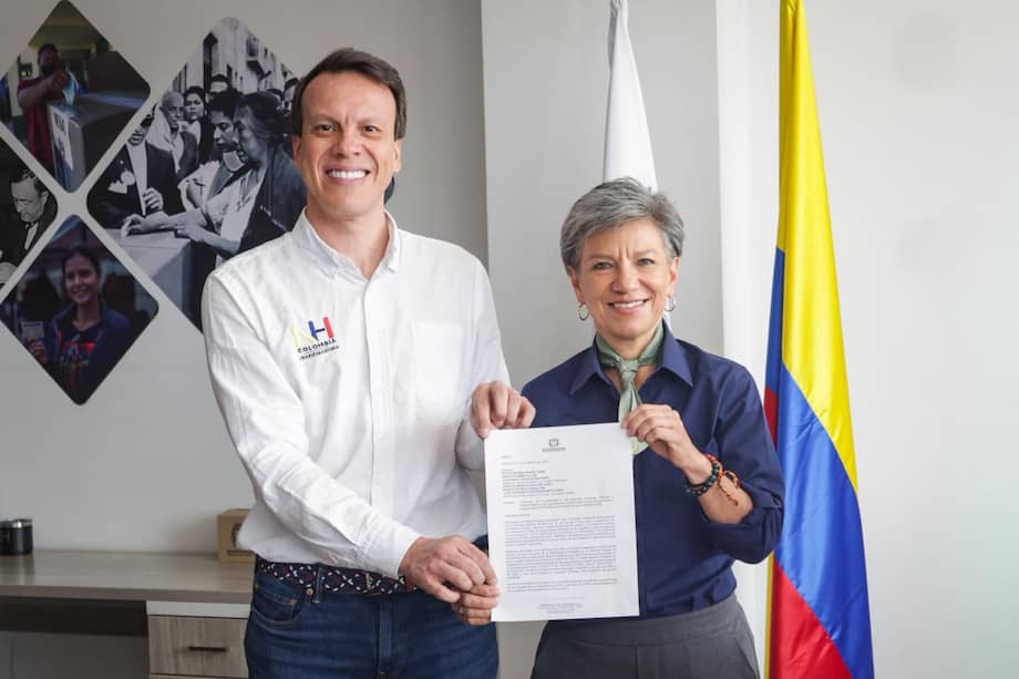 Precandidatos Leonardo Huerta y Claudia López.