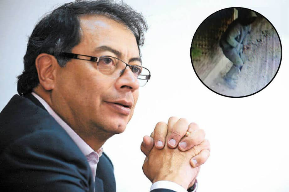 Petro, quien divulgó imágenes de un sujeto encapuchado, reclamó que las cámaras “nunca funcionan bien”. / Archivo particular