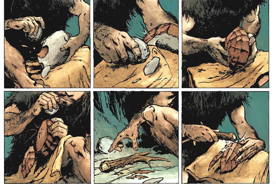 El francés Emmanuel Roudier narra el viaje de madurez y venganza de un ‘Homo neanderthalensis’. La historia plasma las costumbres de este pueblo, desde la caza hasta la fabricación de armas.