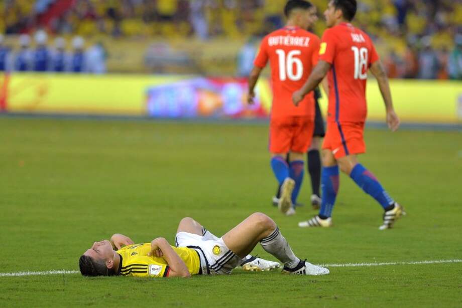 James Rodríguez no tuvo una buena presentación en el empate 0-0 con Chile en el estadio Metropolitano./ AFP