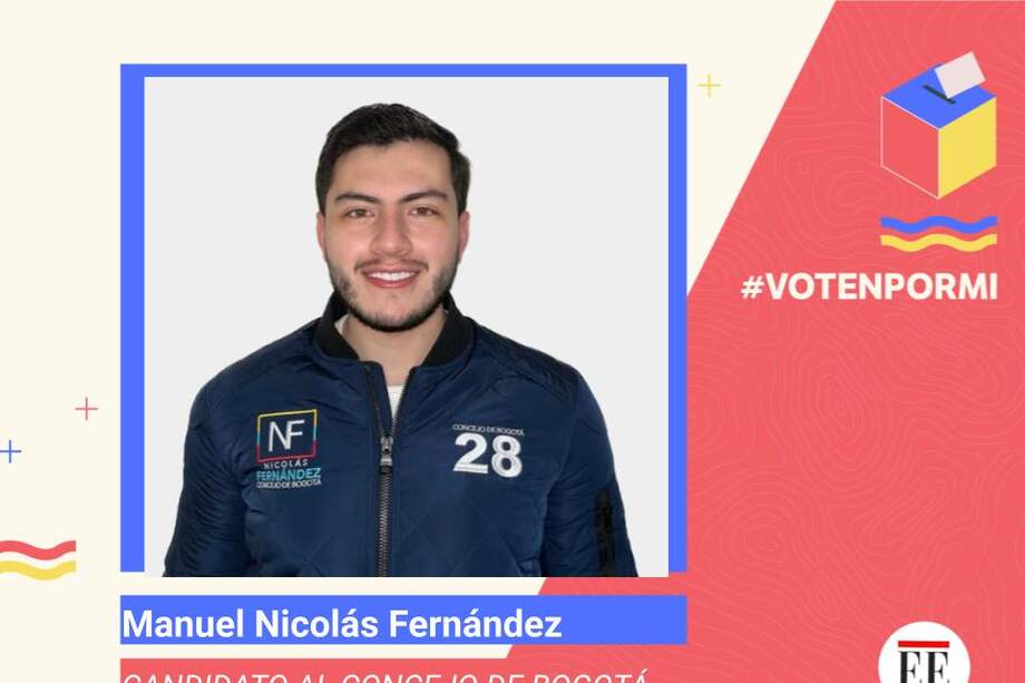 Nicolás Fernández, número 28 en la lista al Concejo de Bogotá por el Centro Democrático.
