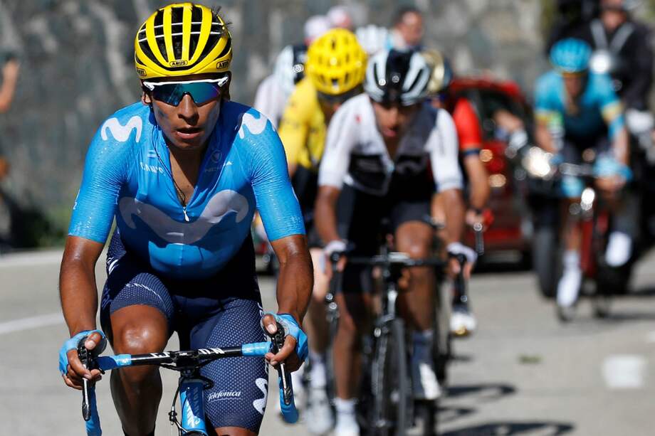 Nairo Quintana, líder del equipo Movistar. / EFE