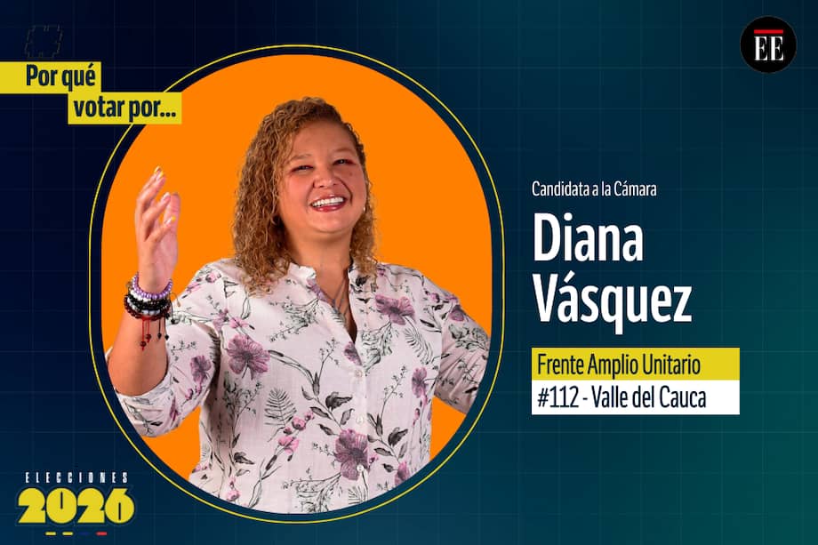 Diana Vásquez es candidata a la Cámara por el Valle del Cauca. Es de la coalición Frente Amplio Unitario.