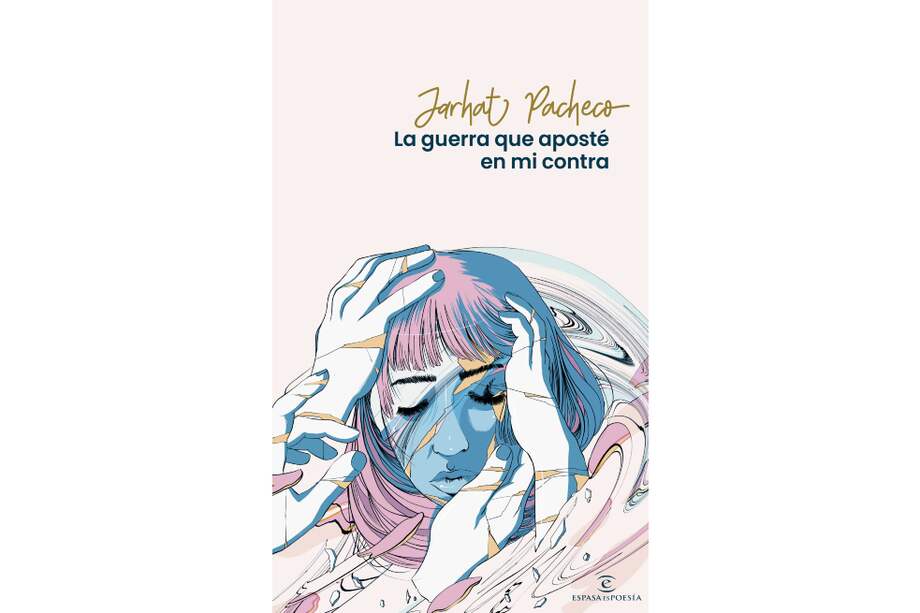 Portada de "La guerra que aposté en mi contra", el tercer libro de Jarhat Pacheco.