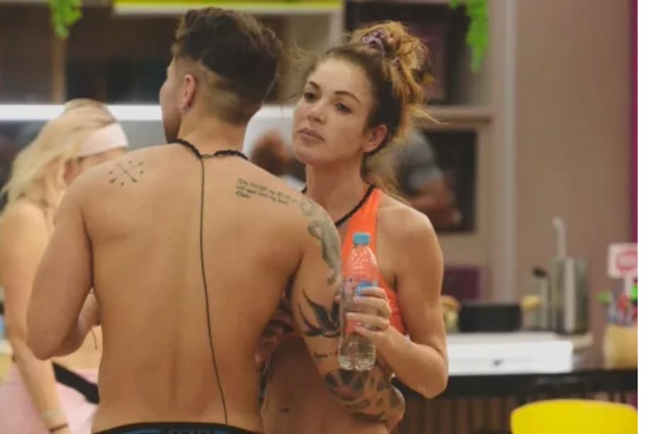 Nataly Umaña y Miguel Melfi en 'La casa de los famosos Colombia'.