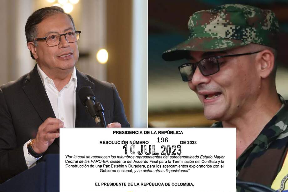 El presidente Gustavo Petro firmó dos resoluciones para reconocer a los delegados de la disidencia de 'Iván Mordisco'.