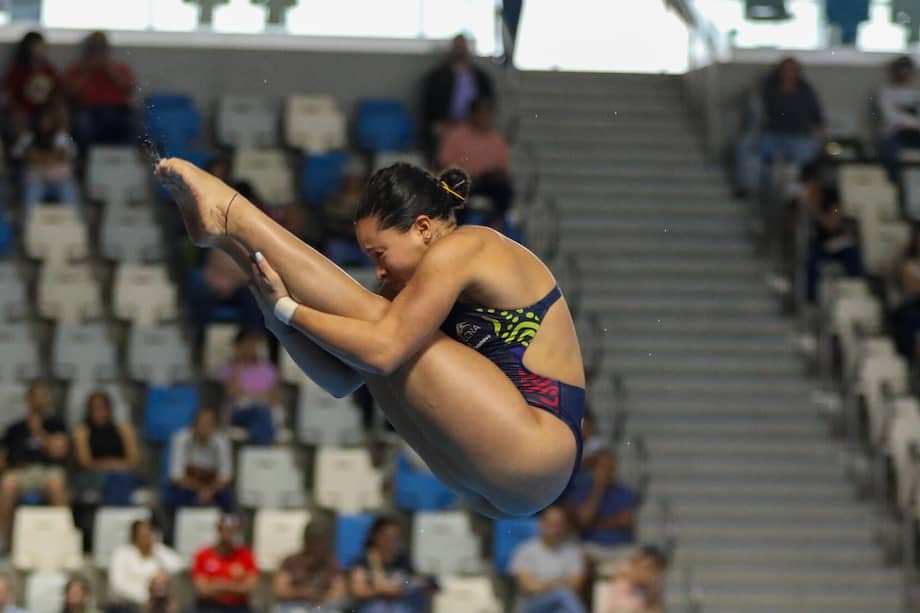 Daniela Zapata compitiendo en la prueba preliminar por un cupo a la final de la Copa Mundial de Clavados de Montreal.