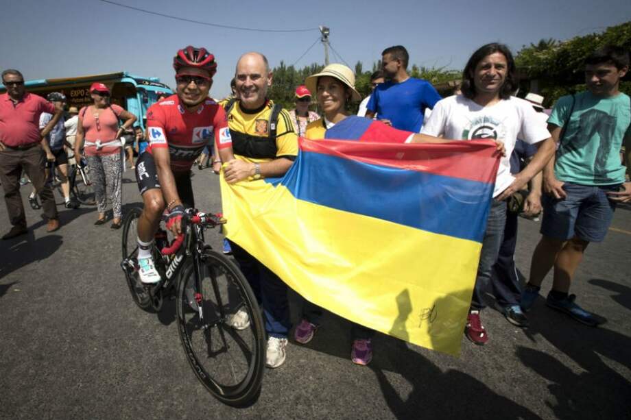 Darwin Atapuma, líder de la Vuelta a España. Foto: AFP