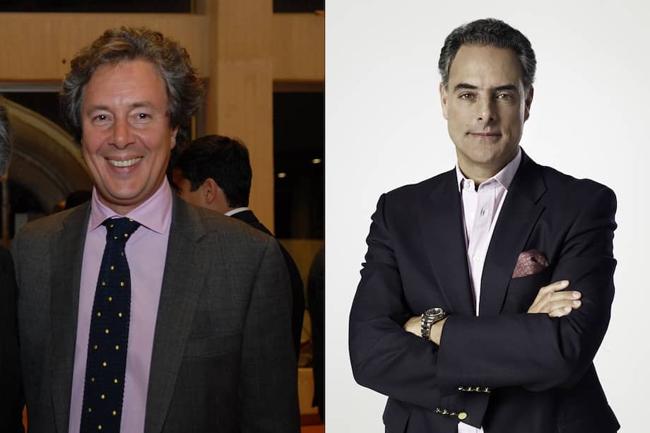 Gonzalo Córdoba Mallarino y Carlos Pérez Dávila, entrante y saliente presidente de Caracol TV, respectivamente.