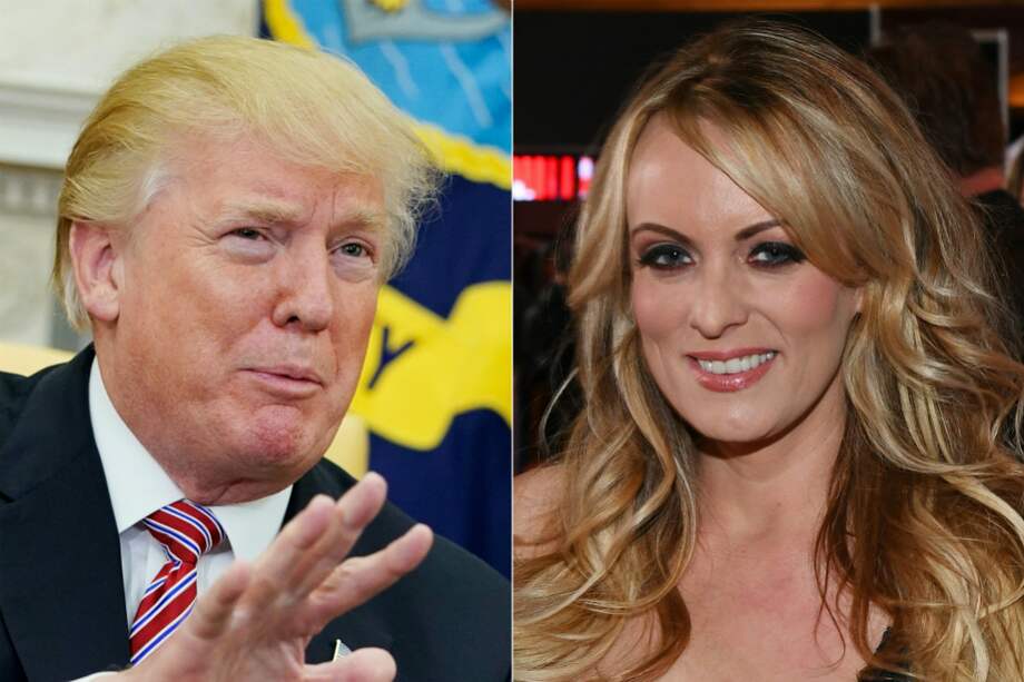 Donald Trump y Stormy Daniels. / AFP