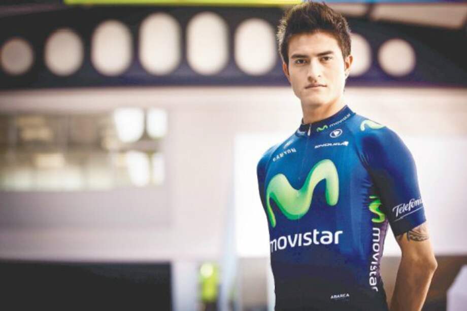 El ciclista boyacense Winner Anacona, de 27 años, sueña con ganar una etapa del Tour de Francia 2016. / Movistar
