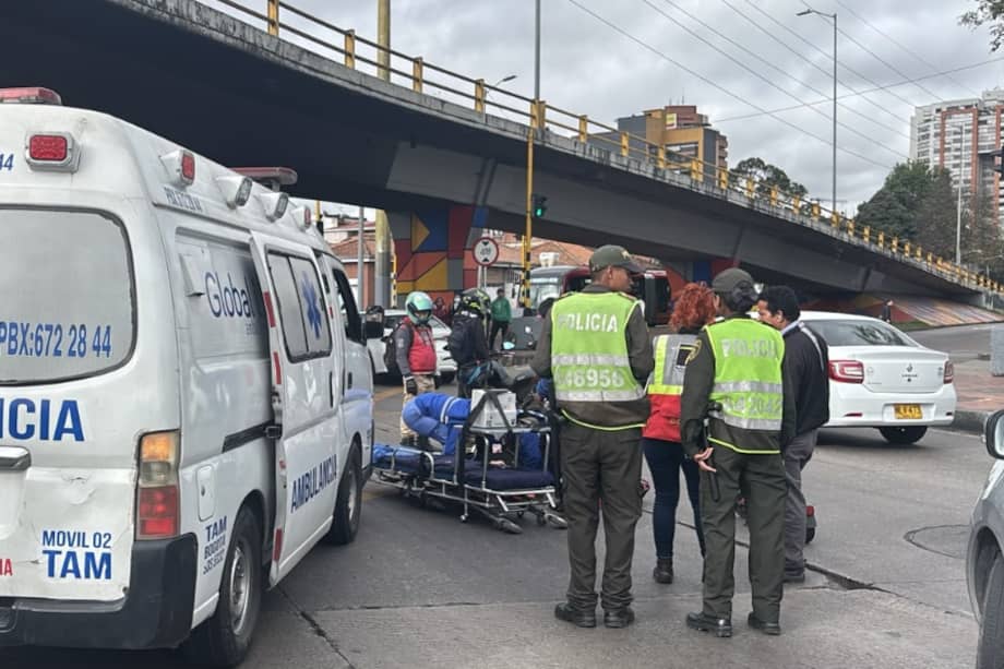 Accidente en la AV. NQS con calle 33 entre patineta eléctrica y bus del SITP