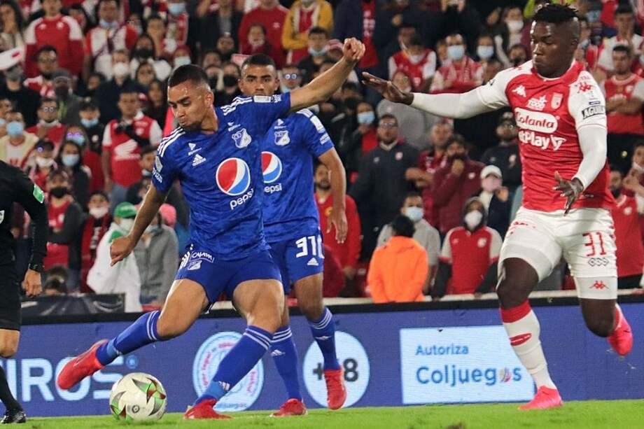 Daniel Giraldo, ex Independiente Santa Fe, fue uno de los autores de los goles de Millonarios en el clásico.