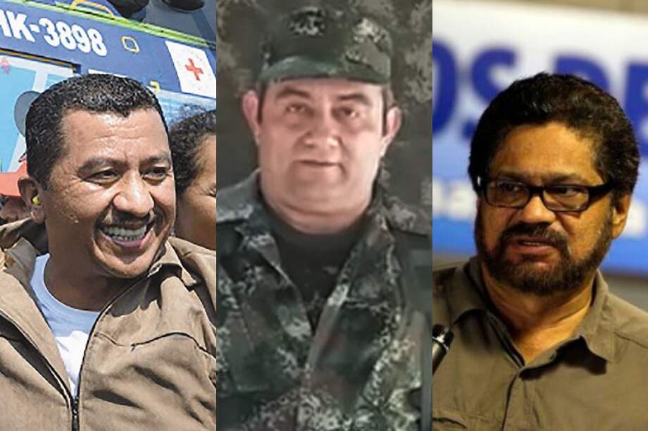 "Gentil Duarte", "Otoniel" e "Iván Márquez" (Izquierda a derecha).