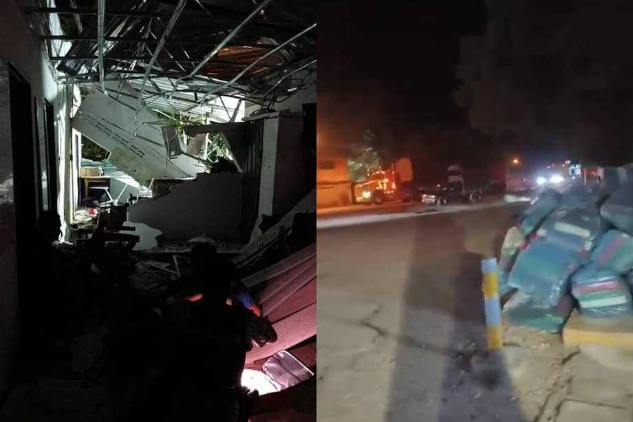 Las autoridades reportaron importantes daños estructurales en la subestación de Policía.
