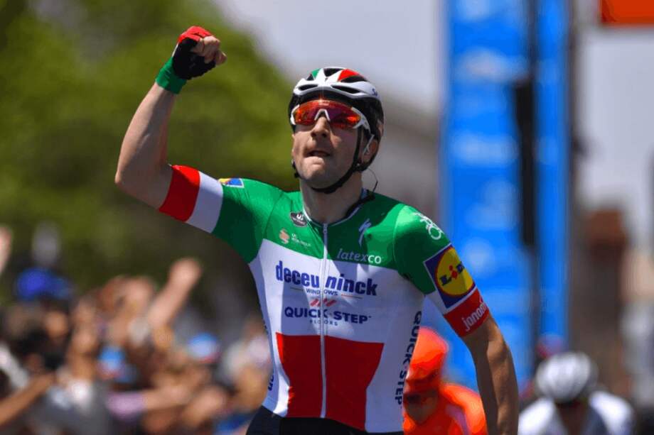 Viviani, campeón nacional de ruta de Italia. / Deceuninck-QuickStep