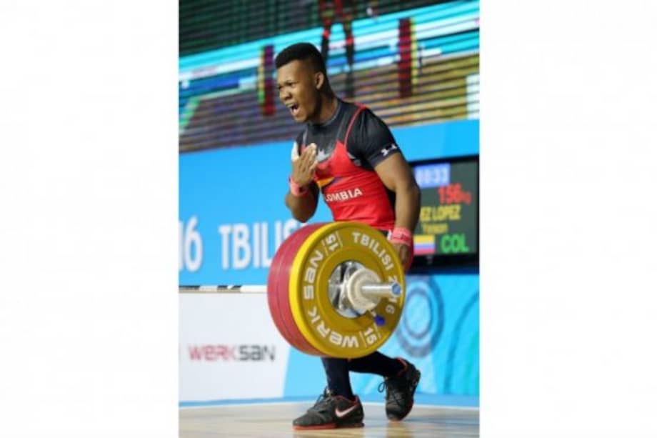 Jeison López, campeón en los 77 kilogramos en el Mundial Juvenil de Pesas. Foto: IWF weightlifting
