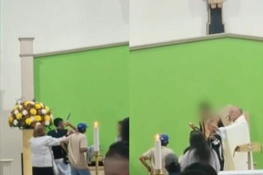 Los hechos ocurrieron en la misa de las 6:00 p.m. del lunes 10 de noviembre en la iglesia parroquia Santo Tomás Moro, ubicada en el sector de Timiza, en la localidad de Kennedy. Seis personas fueron capturadas.