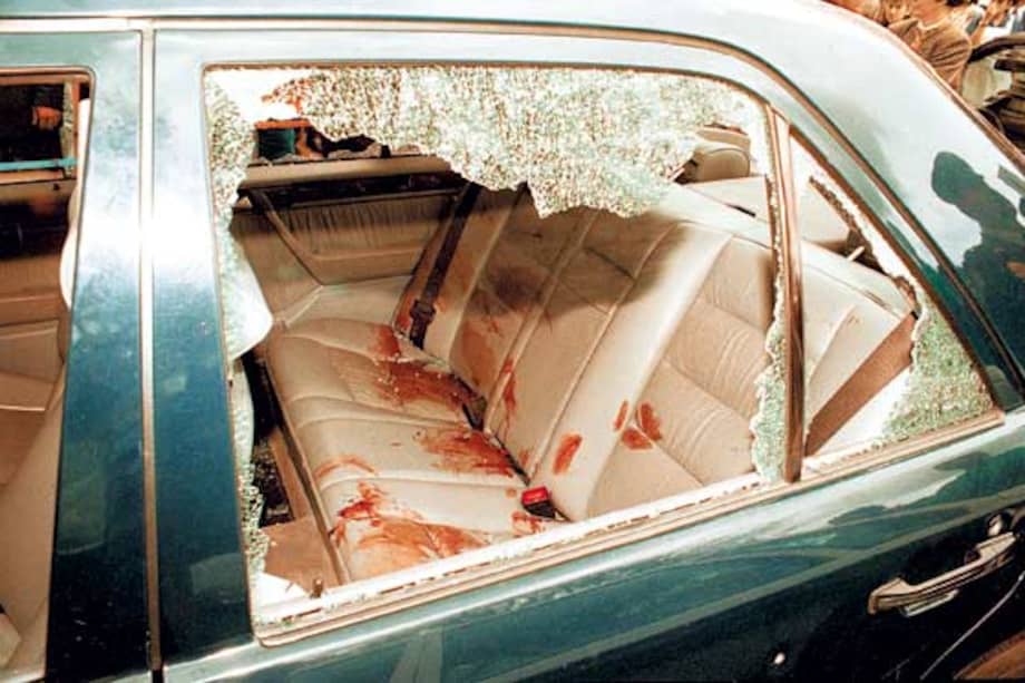 Este es el carro en el que fue asesinado el 2 de noviembre de 1995 el dirigente conservador Álvaro Gómez./ Archivo