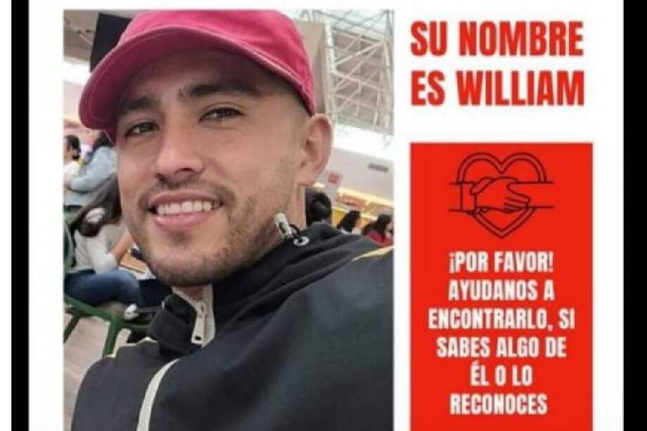 William Parra, quien mide 1,72 metros de estatura, vestía uniforme de ciclismo el día en el que desapareció.