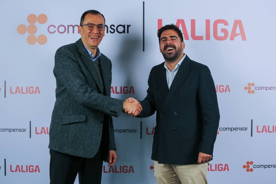 LaLiga, la primera división del fútbol profesional de España, se unió con Compensar para impulsar el fútbol formativo de Bogotá.