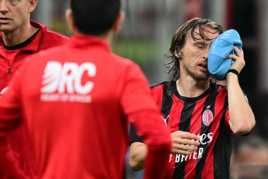 Luka Modric salió lesionado en el último partido de Milan.