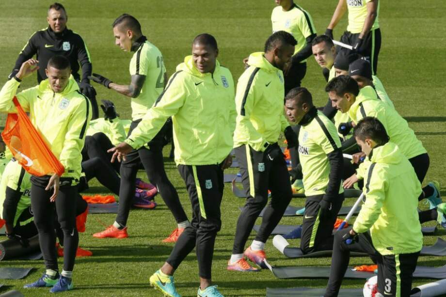 Los jugadores de Atlético Nacional, durante uno de los entrenamientos en Osaka, Japón, previo al debut en el Mundial de Clubes. / EFE