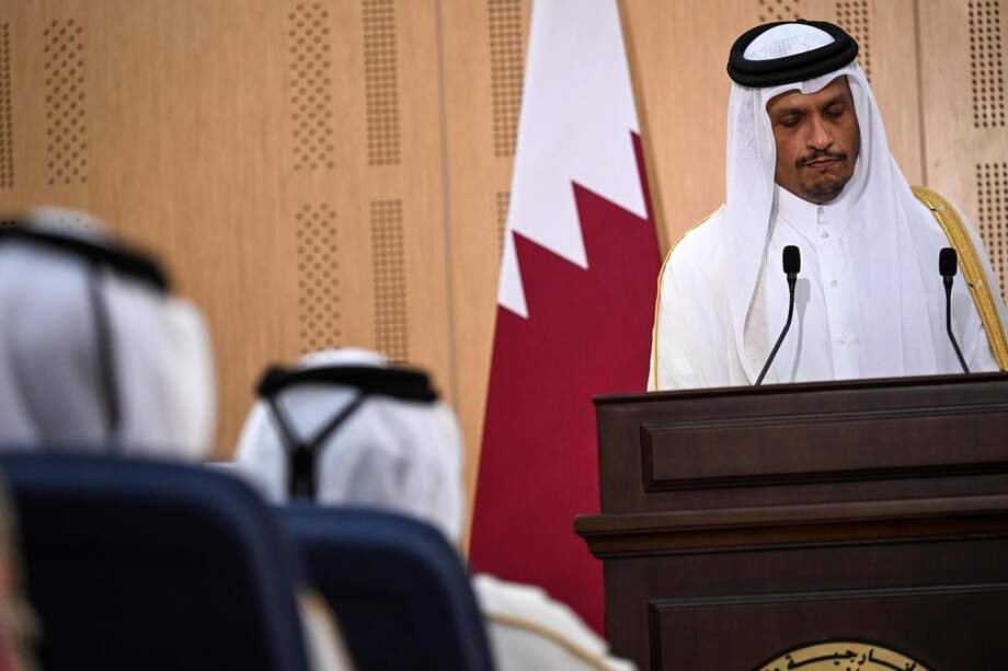 El primer ministro y ministro de Asuntos Exteriores de Qatar, Mohammed bin Abdulrahman bin Jassim Al Thani
