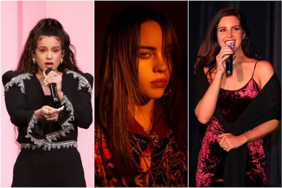 Rosalía, Billie Eilish y Lana del Rey. / AFP y cortesía