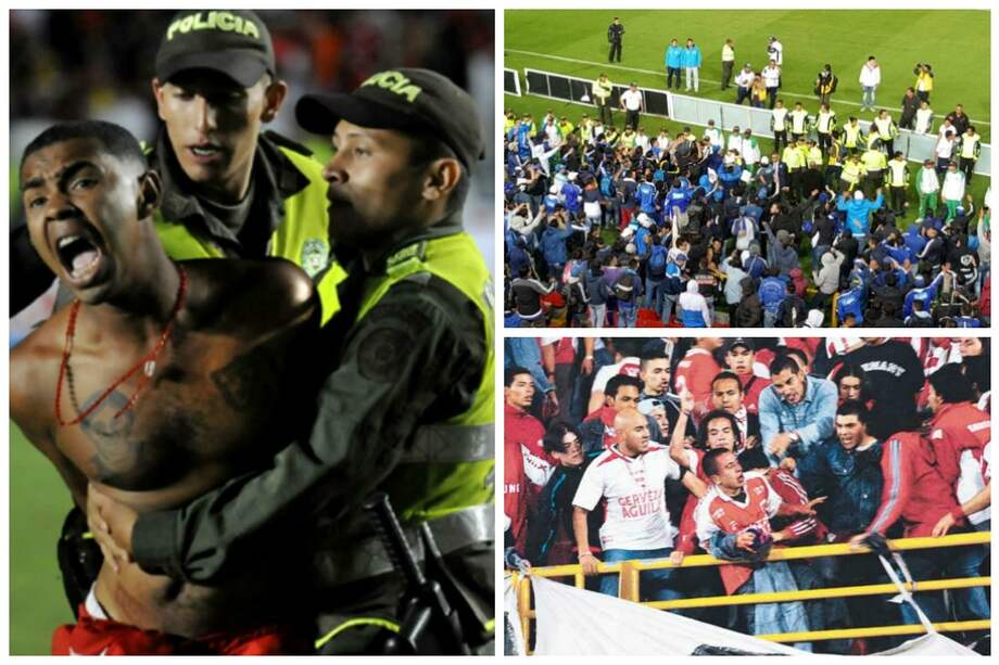 La violencia se está volviendo protagonista en los partidos del fútbol profesional colombiano. /Archivo El Espectador