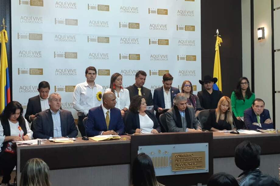 Bancada de la Alianza Verde en el Congreso. / El Espectador