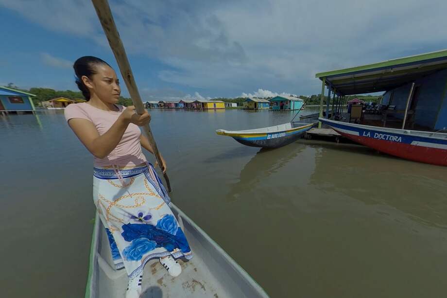 Captura de video cedido por la Gobernación del Magdalena, que muestra un cuadro del video de realidad virtual que pueden disfrutar los asistentes al Centro de Experiencias Turísticas Inmersivas, en Santa Marta (Colombia).