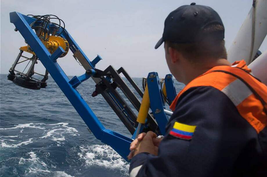Una de las imágenes difundidas por el gobierno de Juan Manuel Santos sobre la localización del naufragio del galeón San José a finales de 2015. / Cortesía