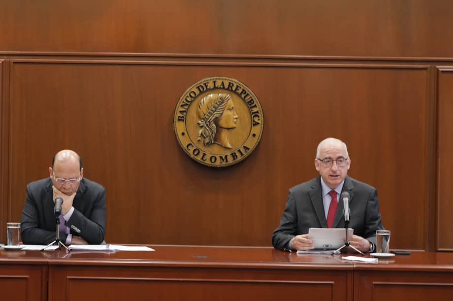 Germán Ávila, ministro de Hacienda, y Leornardo Villar, gerente del Banco de la República.