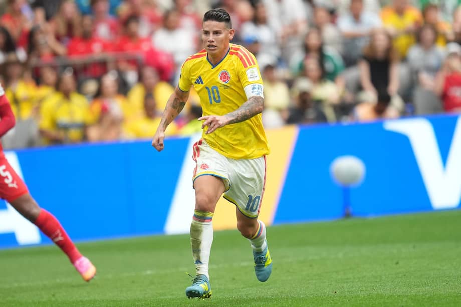 James Rodríguez en acción con la selección de Colombia durante el Mundial de Norteamérica 2026.