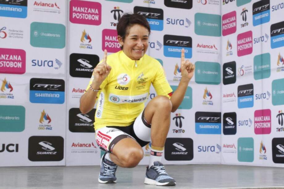 Ana Cristina Sanabria, dos veces ganadora de la Vuelta a Colombia Femenina. / Cortesía FCC