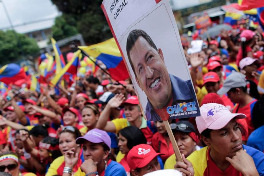 Manifestaciones a favor de Hugo Chávez. Foto: EFE