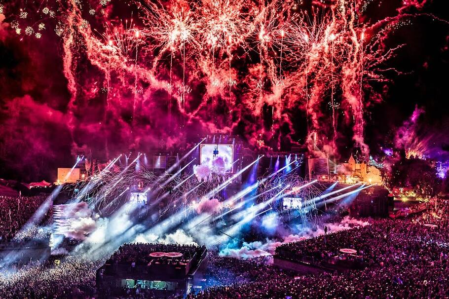 Imagen de archivo de una edición anterior de Tomorrowland, el festival de música electrónica que se celebra en Boom, Bélgica.