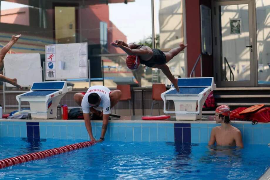Rana Saadeldin, entrenando para su participación en los Juegos Olímpicos de la capital francesa.